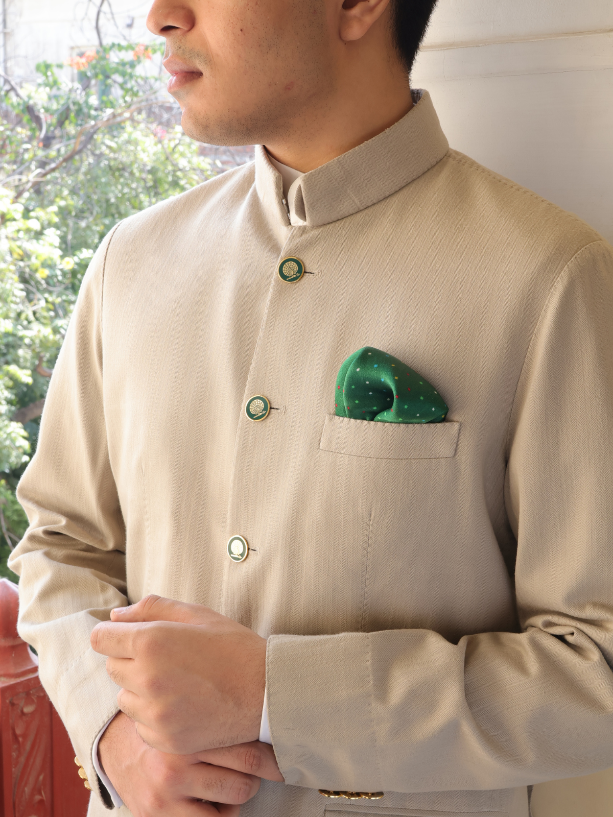 Green Pocket Square