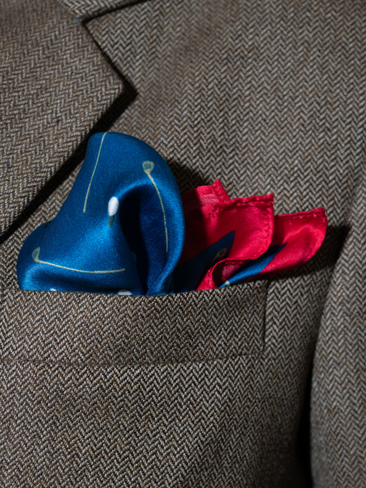 Pocket Square Golf Club Blue