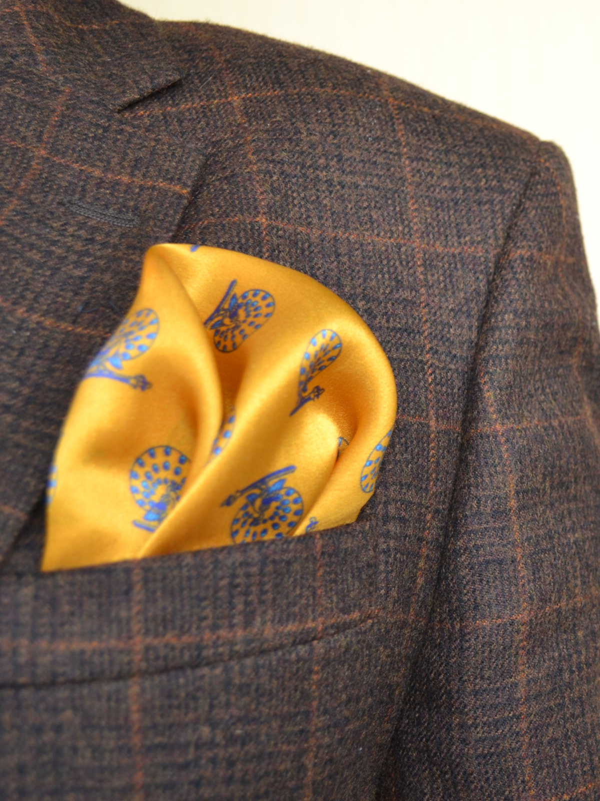 Peacock Pocket Square for Men