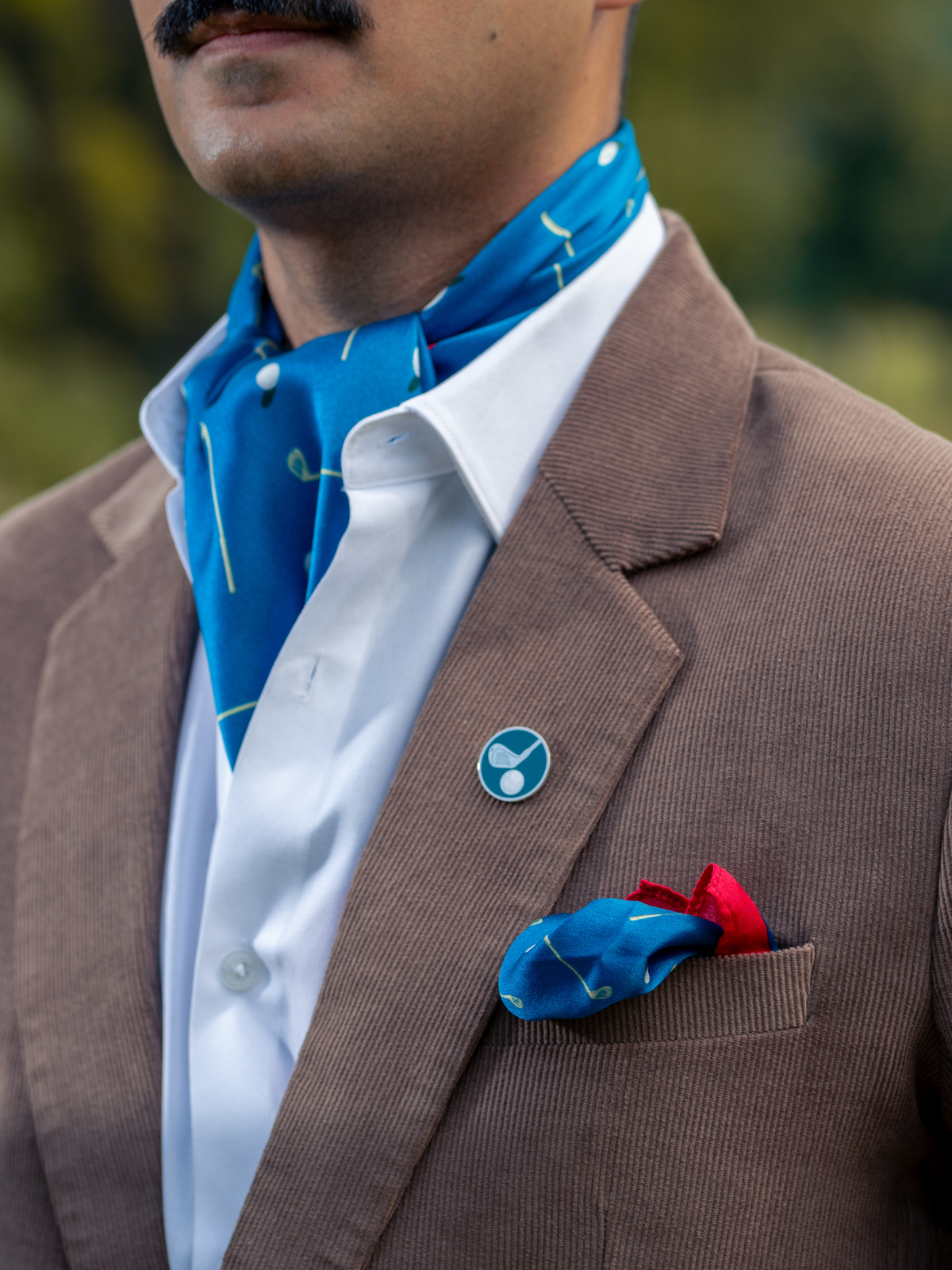 Pocket Square Golf Club Blue