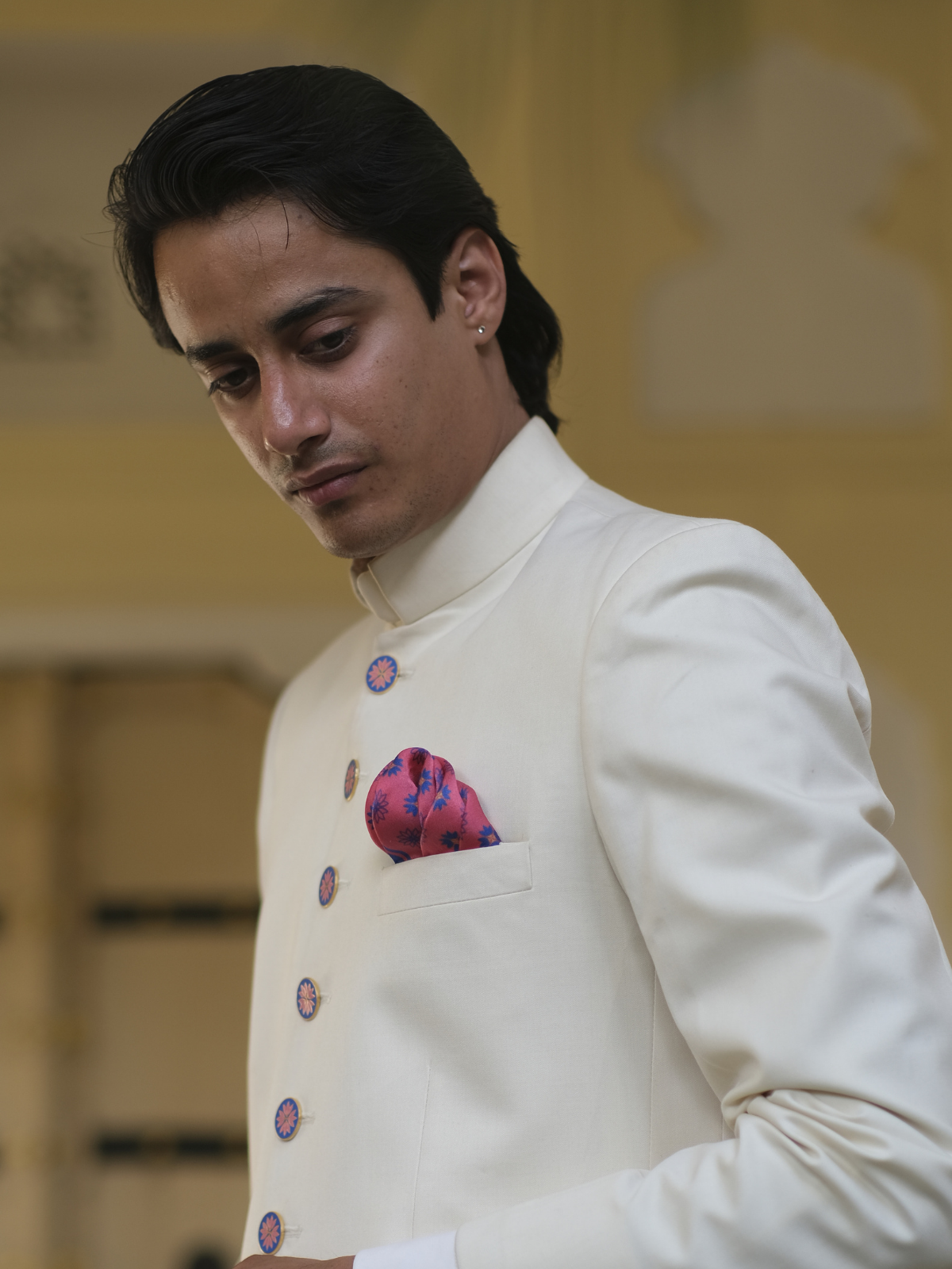 Lilies Floral Pocket Square