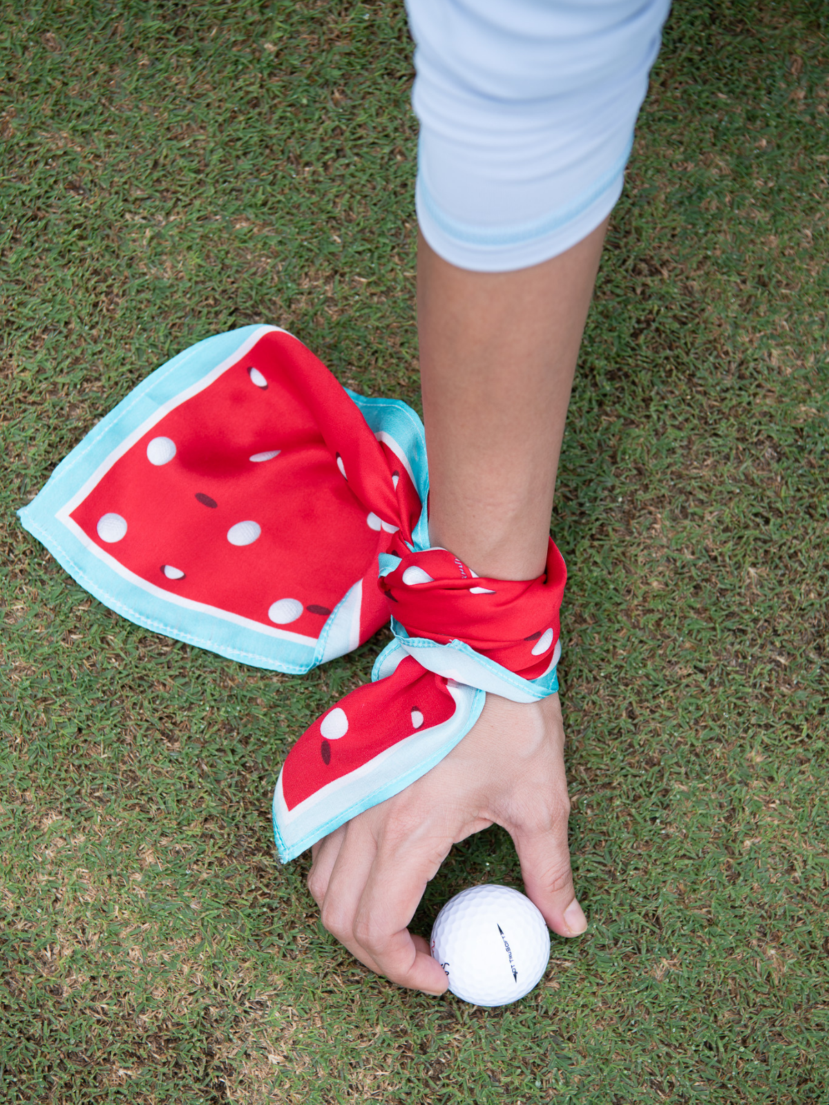 Pocket Square Golf Ball Red