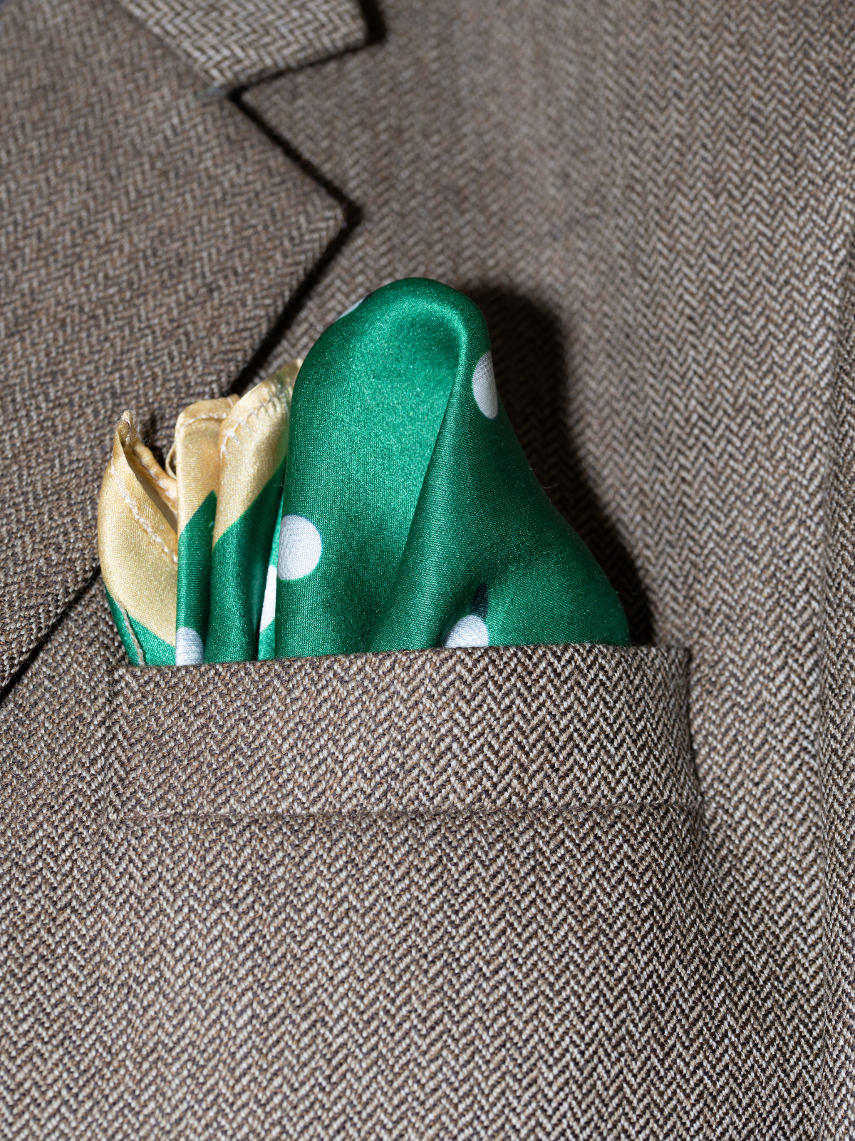 Pocket Square Golf Ball Green