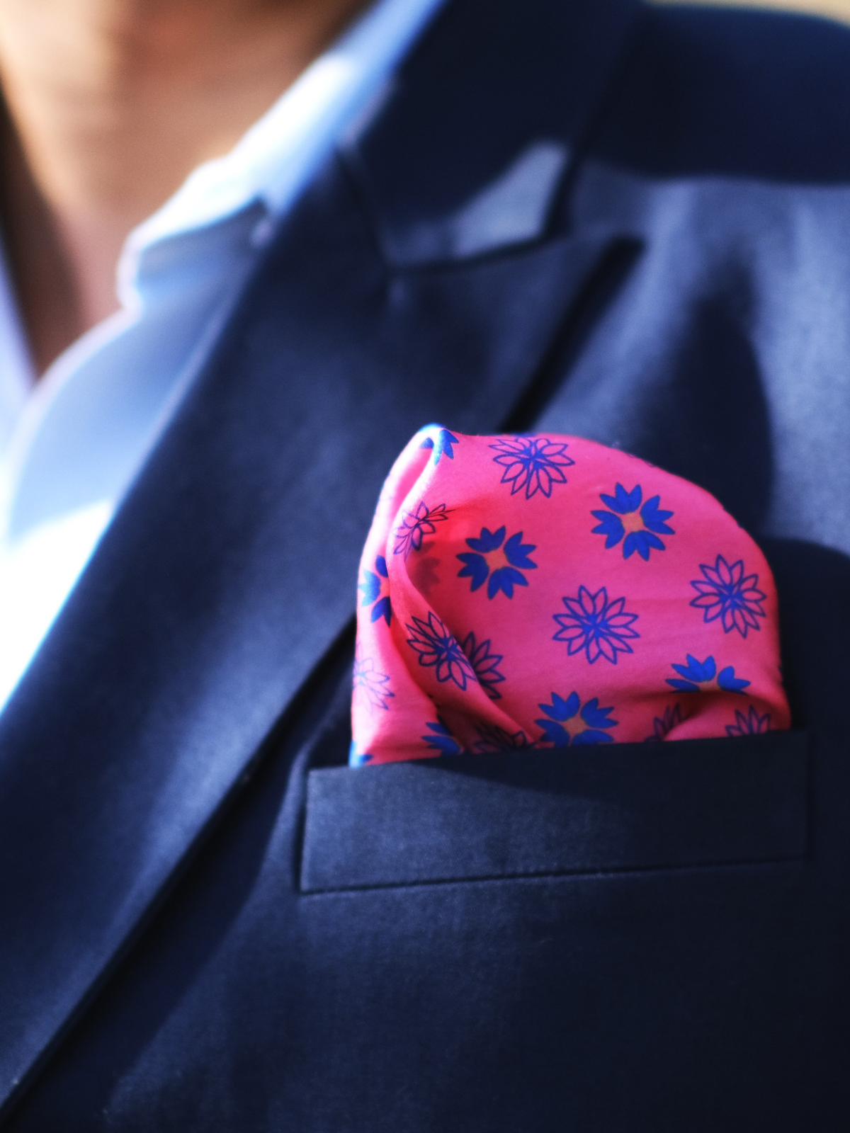 Lilies Floral Pocket Square