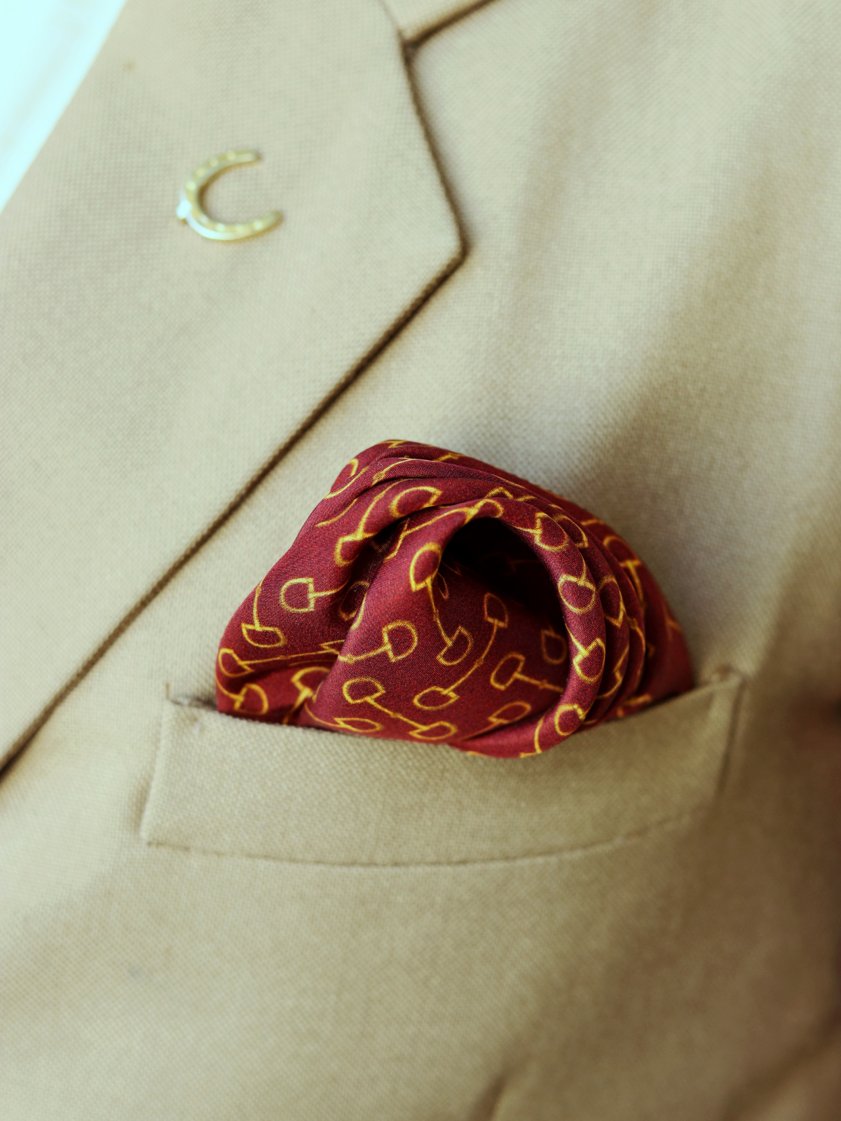Snaffle Bit Pocket Square