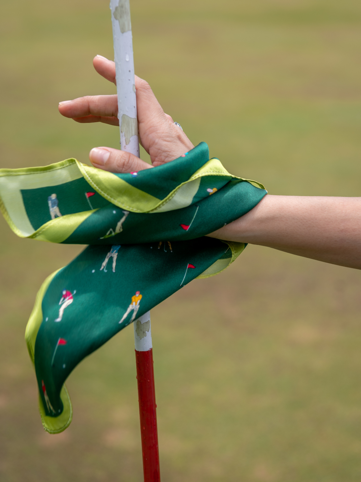 Pocket Square Golfer Green