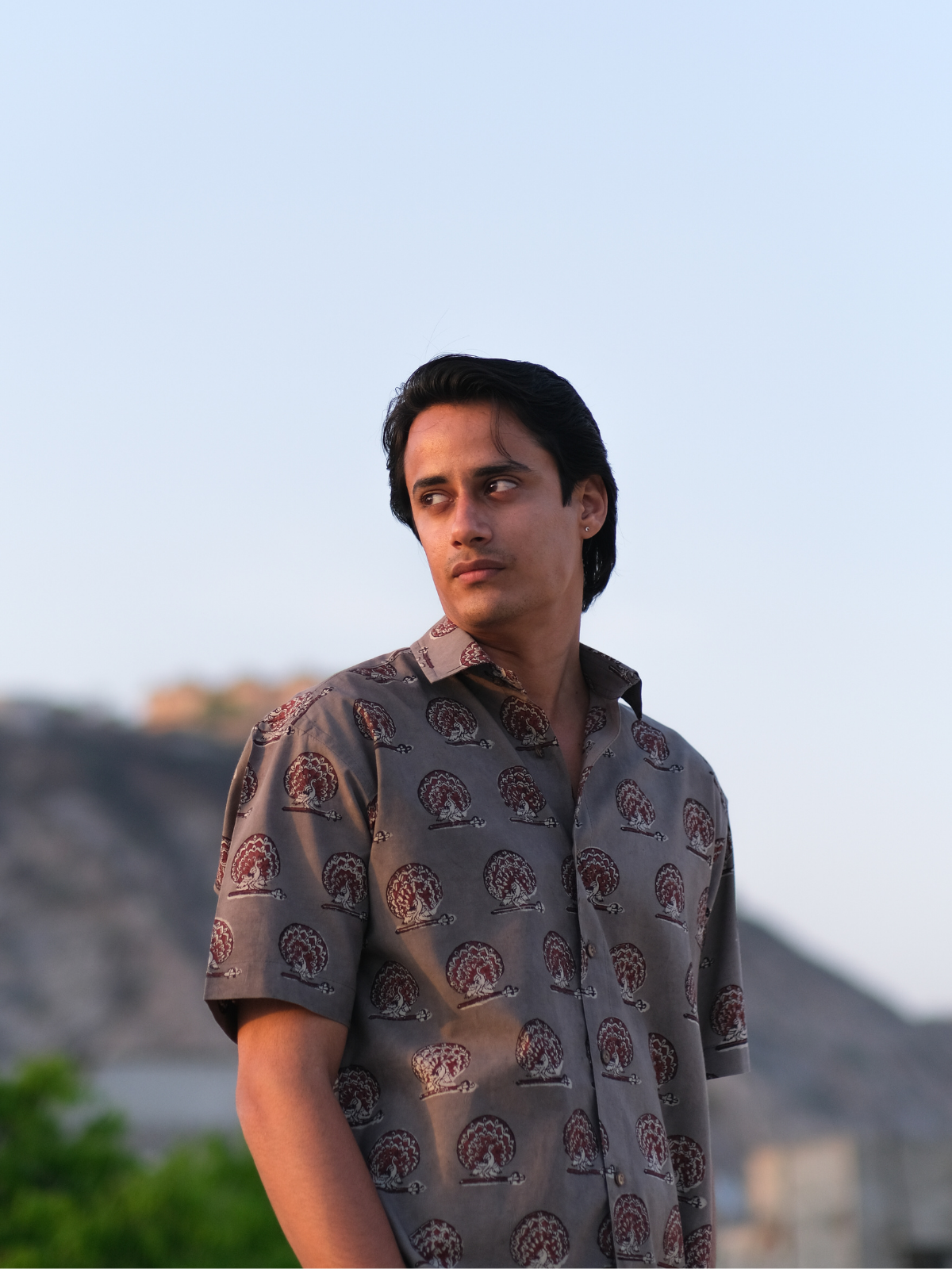 Shirt Peacock Grey
