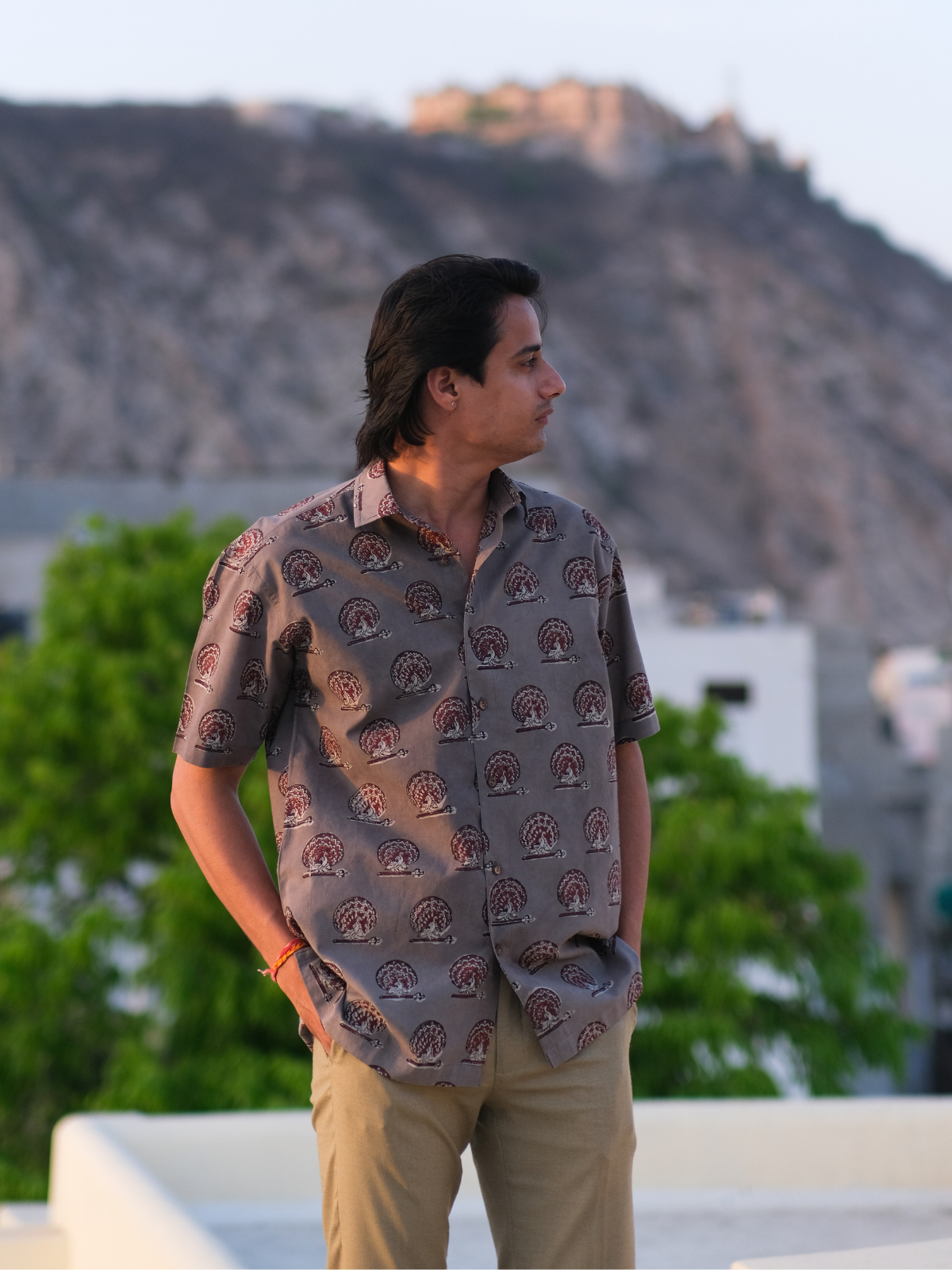 Shirt Peacock Grey