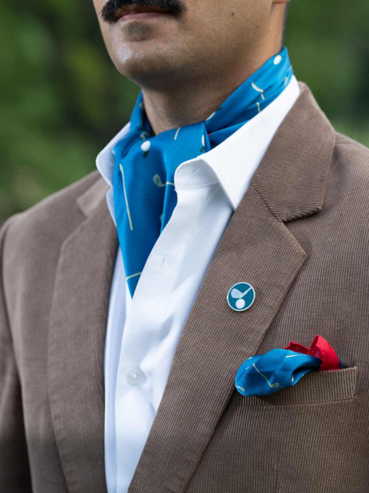 Lapel Pin Golf Club Blue