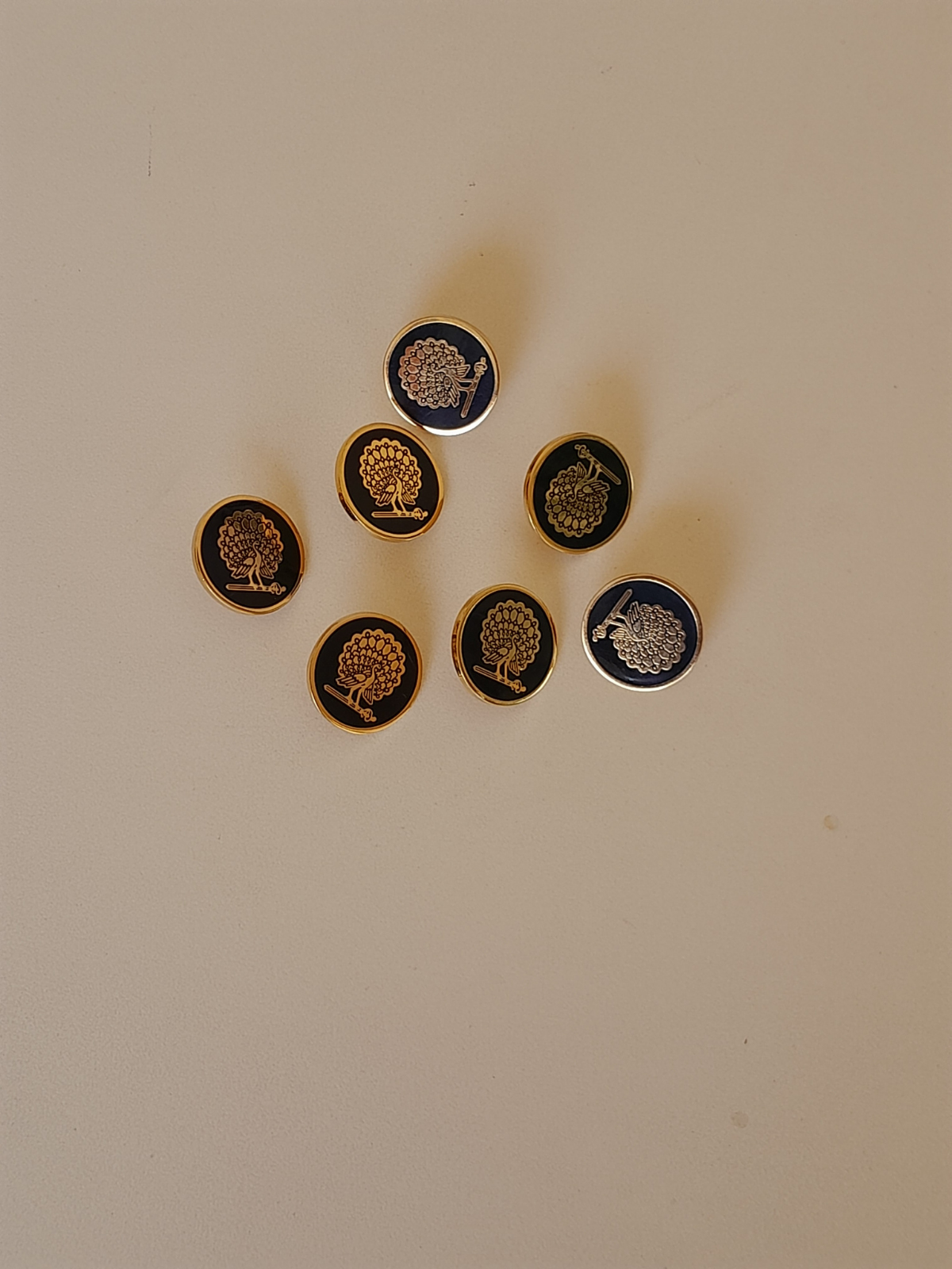 Black Peacock Buttons