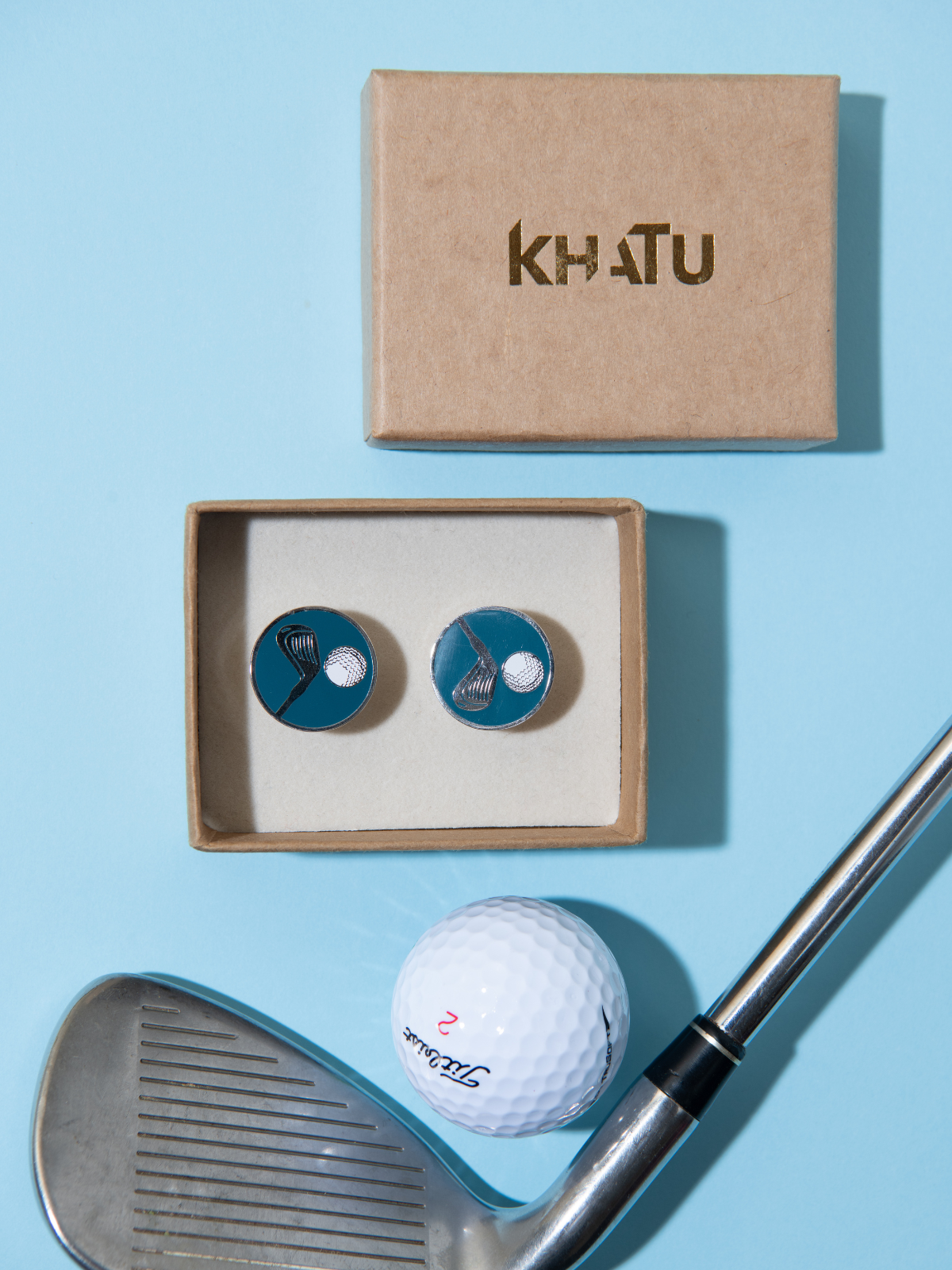 Cufflinks Golf Club Blue