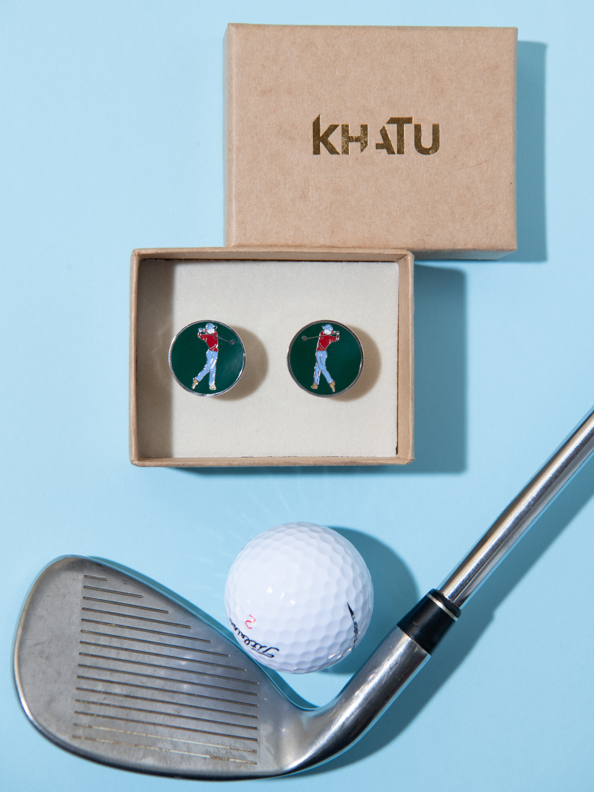 Cufflinks Golfer Green