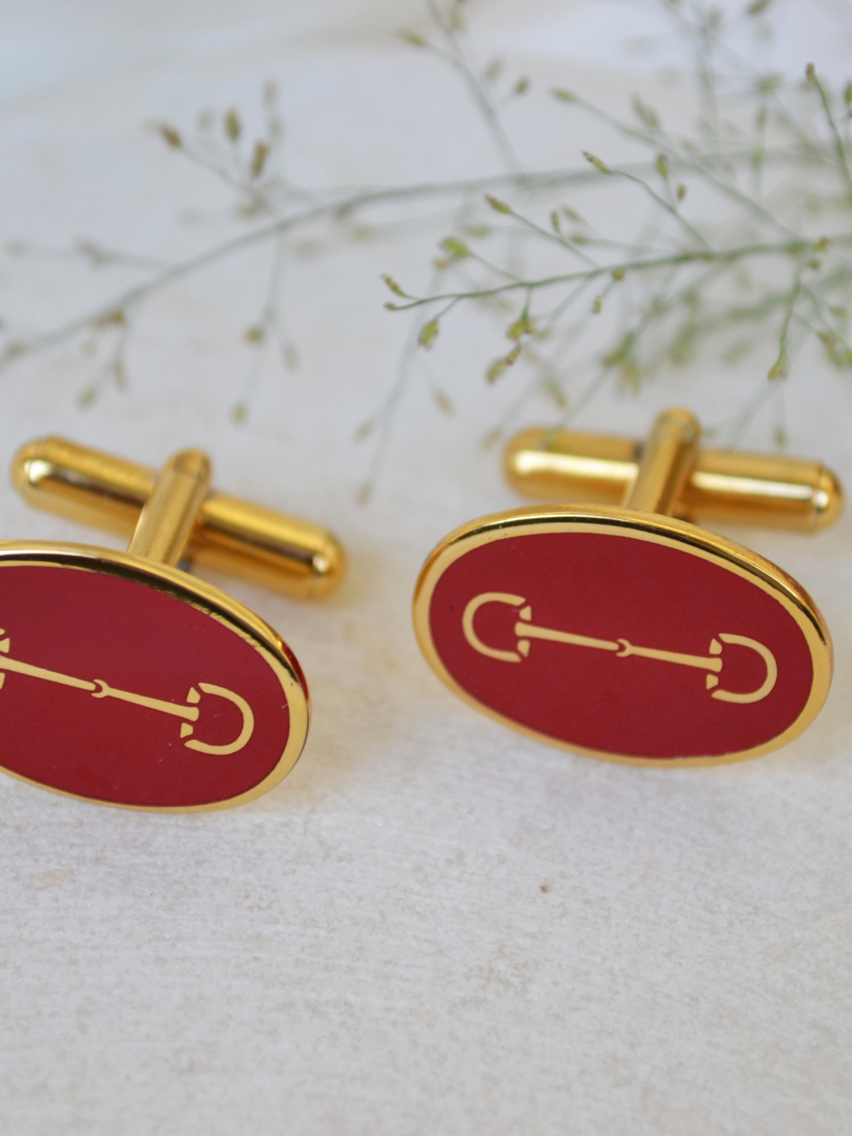Red orange polo horse set