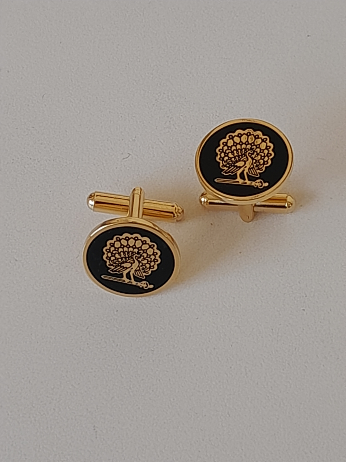 Peacock Black Cufflinks