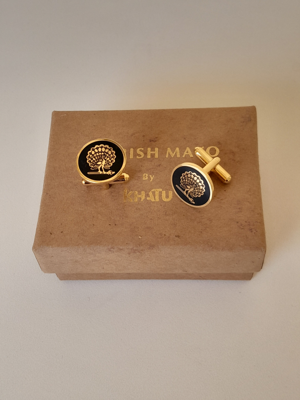 Peacock Black Cufflinks
