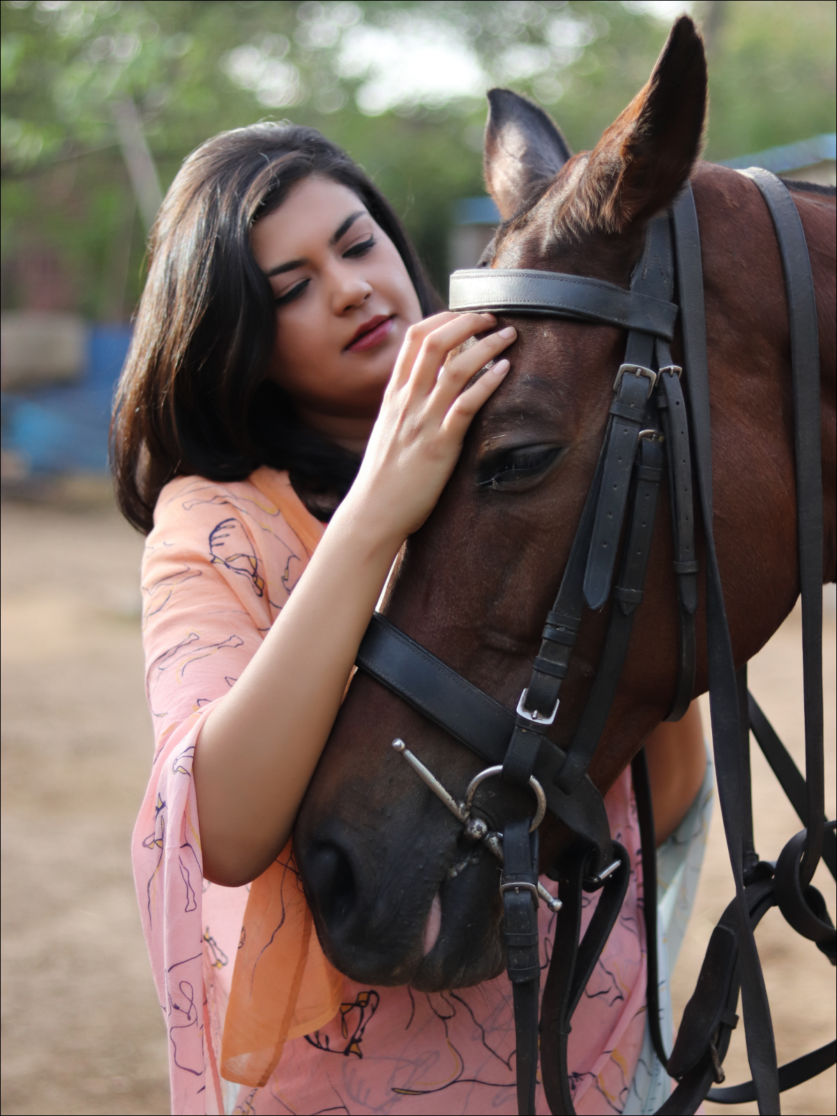 Flowy Horse Saree