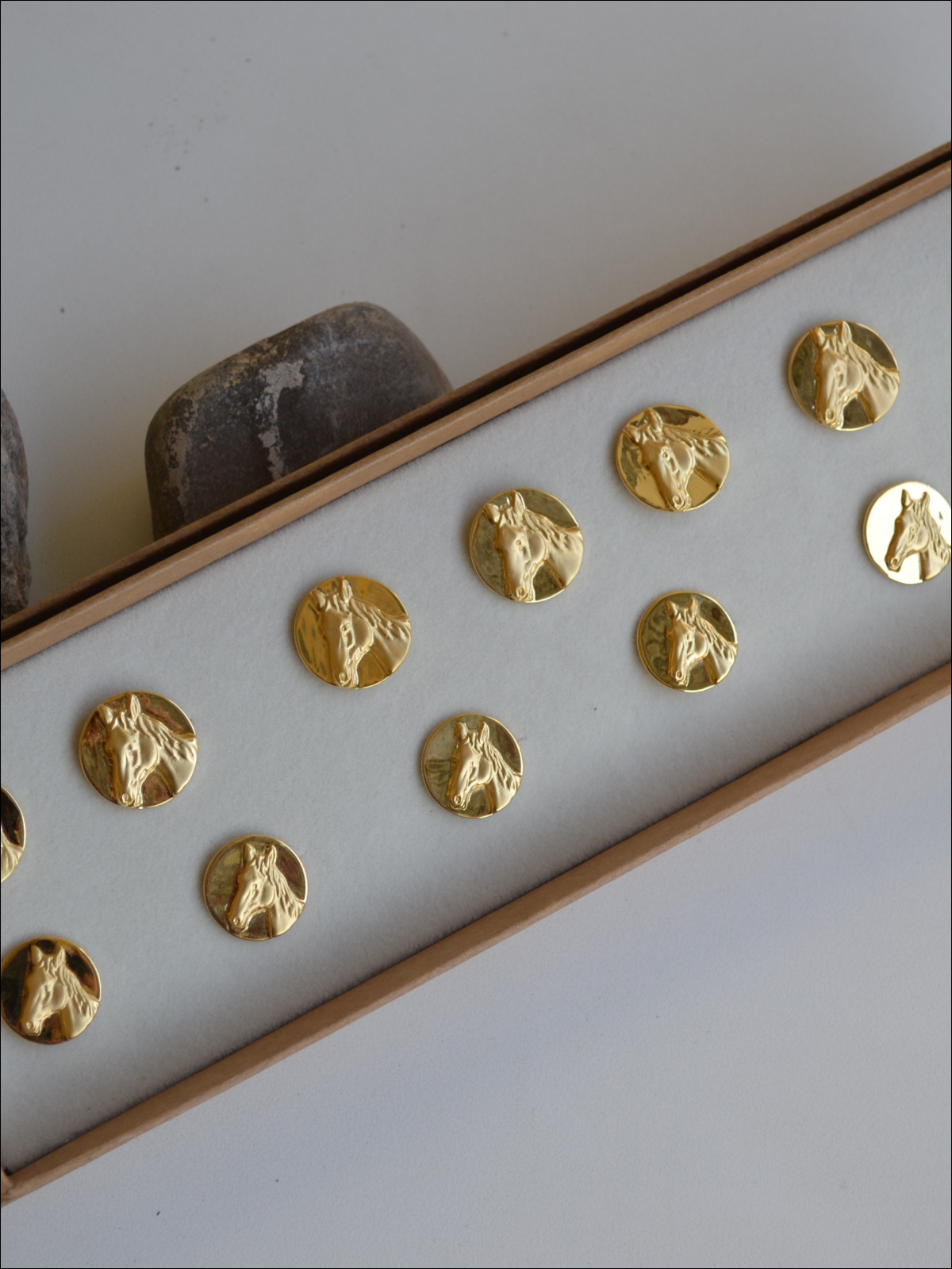 Silver Horse Head Buttons