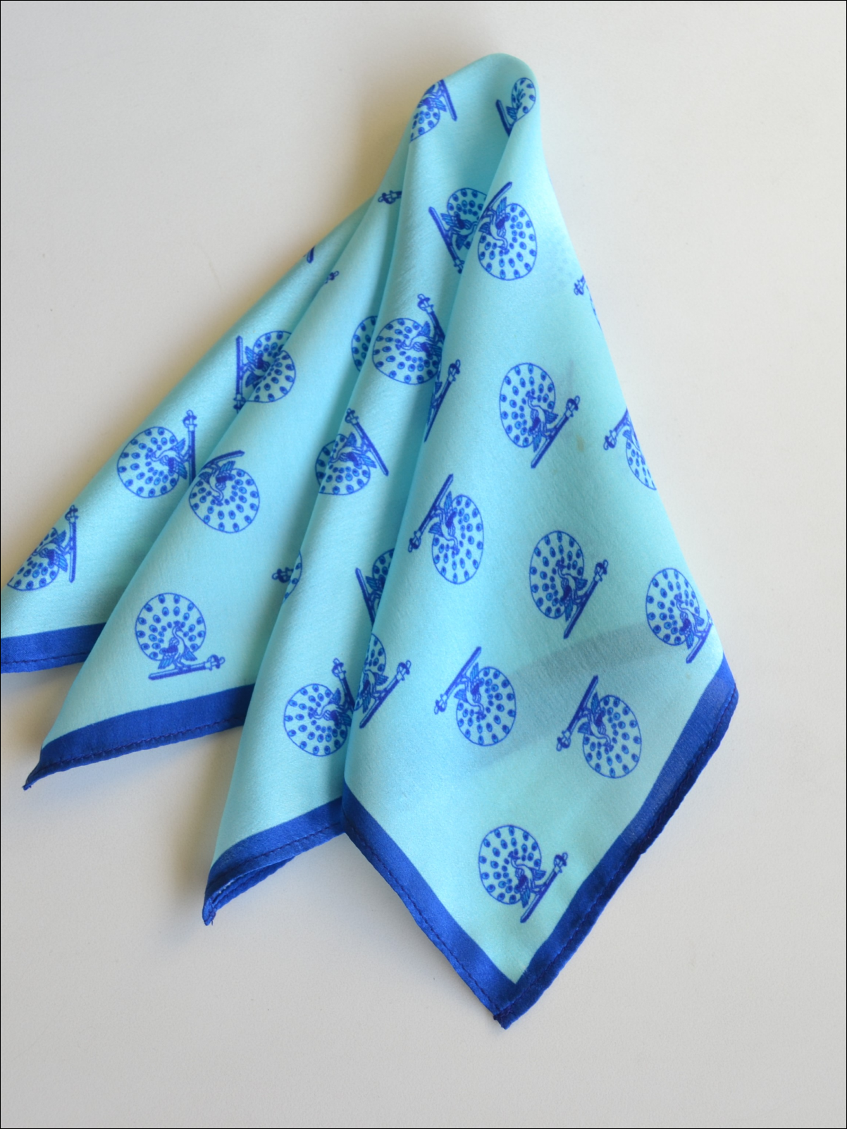 Peacock Pocket Square