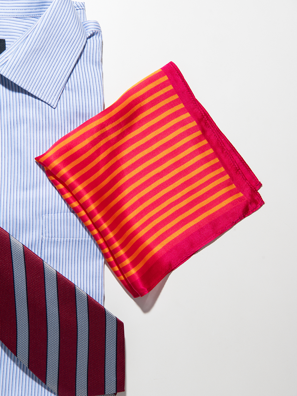 Dussehra Stripes – Orange & Fuschia Pink