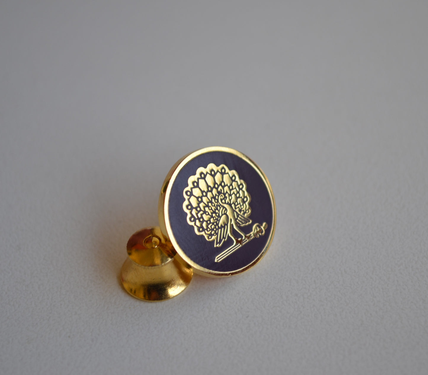 Lapel Pin Peacock Blue