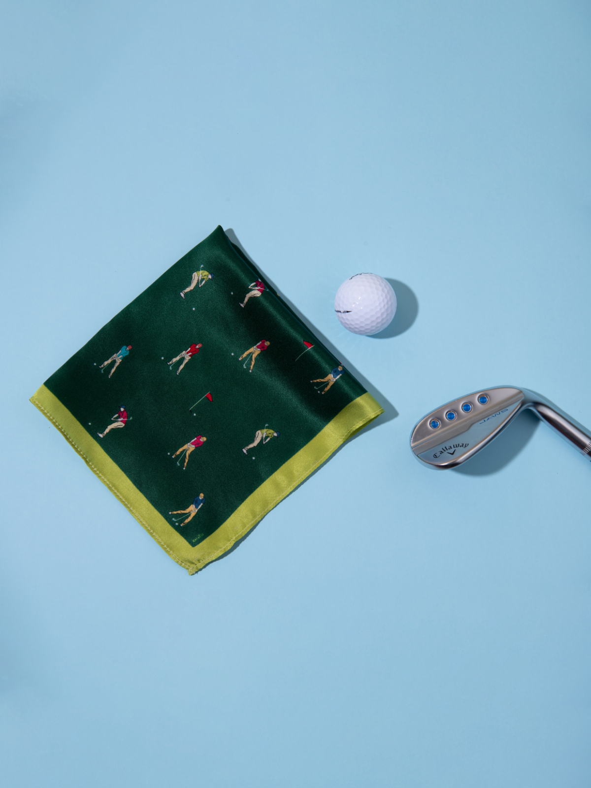 Pocket Square Golfer Green