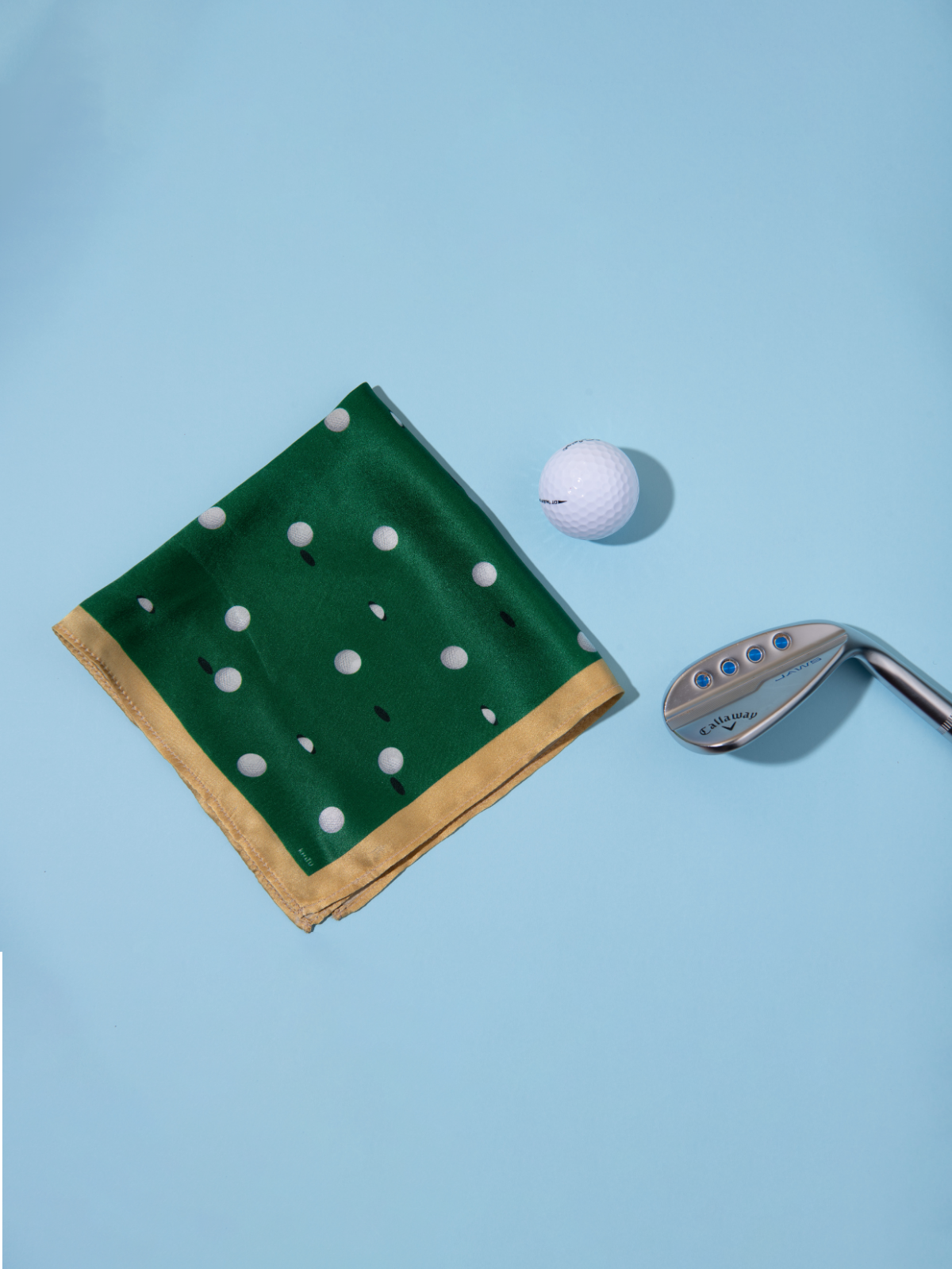 Pocket Square Golf Ball Green