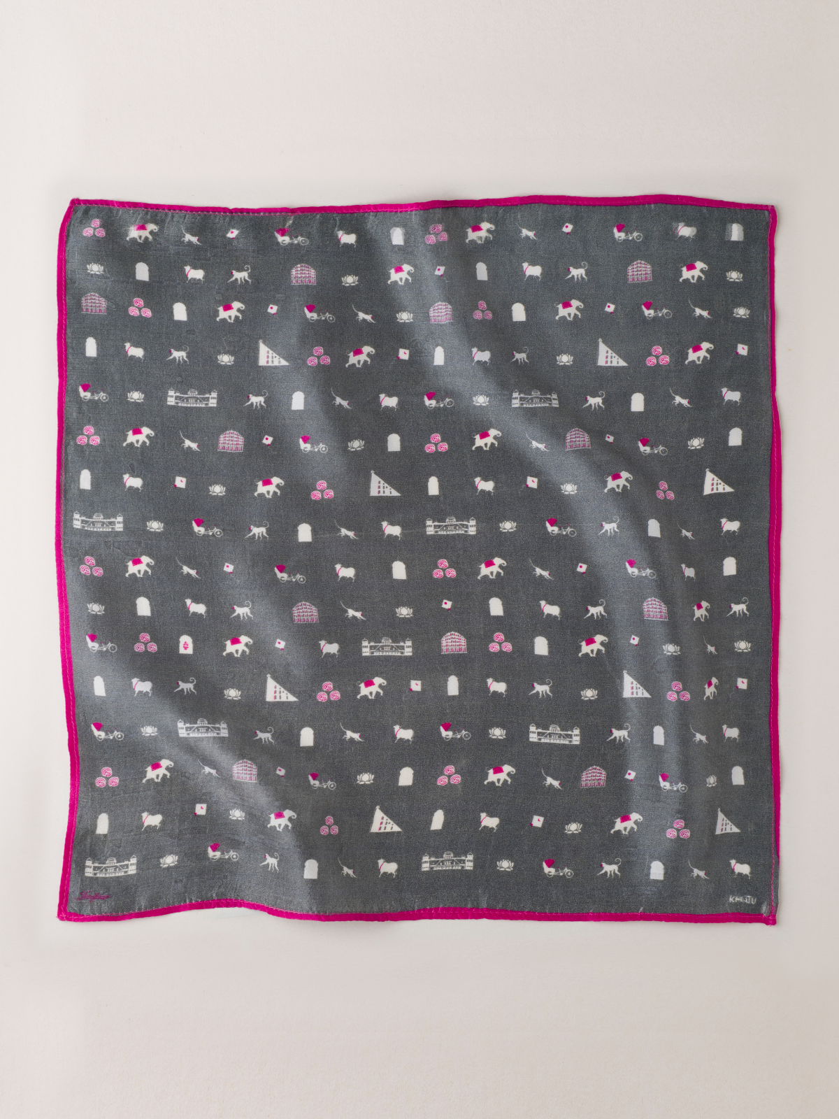 Pocket Square Charcoal