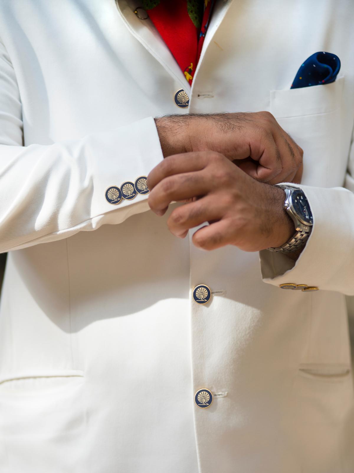 Cufflinks Peacock Blue