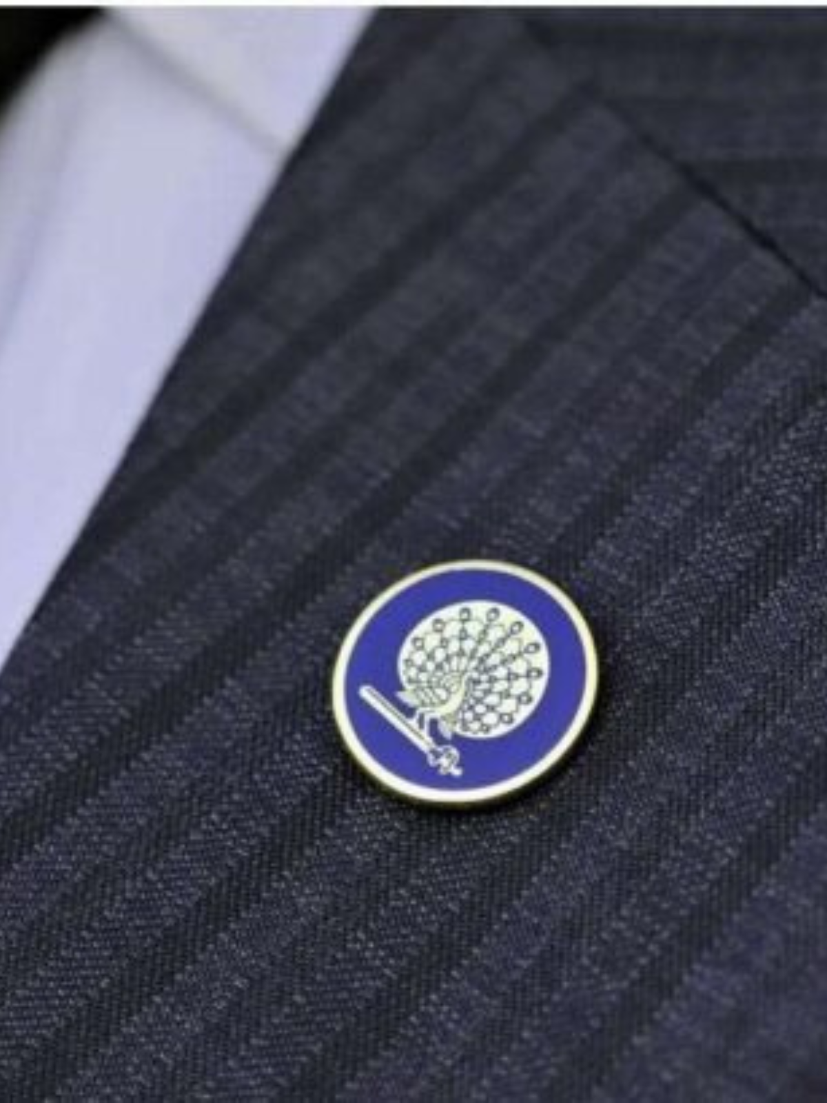 Lapel Pin Peacock Blue