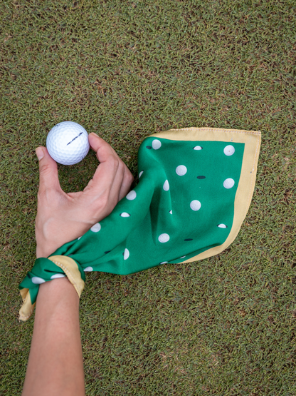 Pocket Square Golf Ball Green