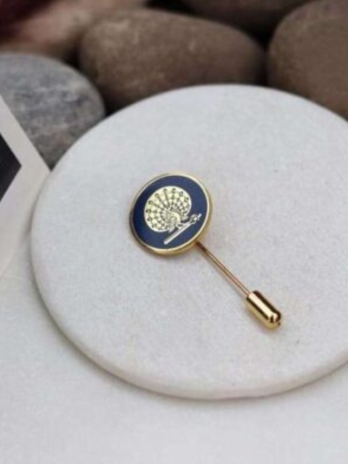 Lapel Pin Peacock Blue