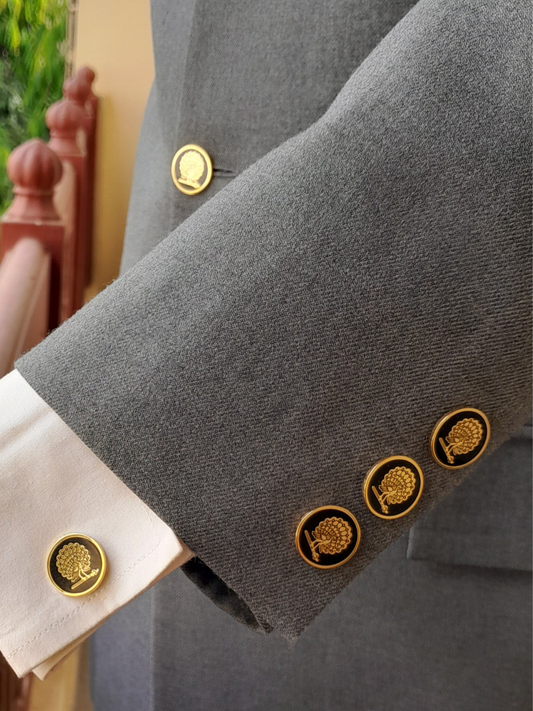 Peacock Black Cufflinks