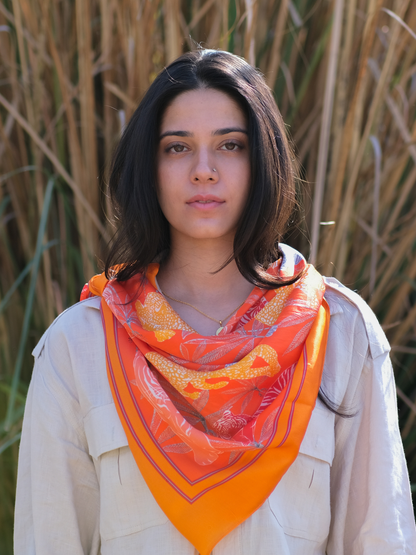 Scarf Wild Cats Orange