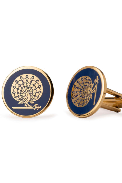 Cufflinks Peacock Blue