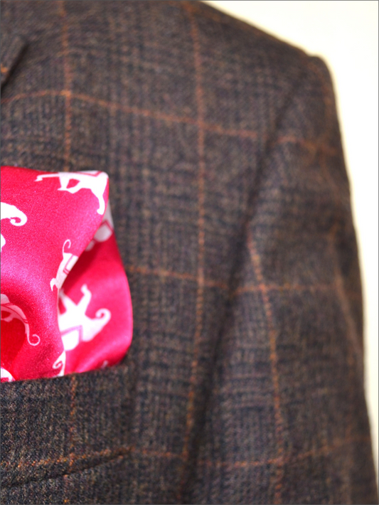 pink elephant pocket square