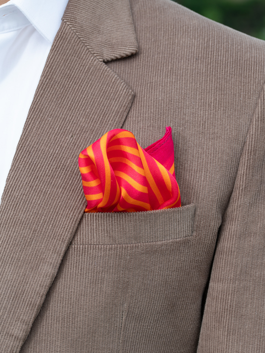 Dussehra Stripes – Orange & Fuschia Pink