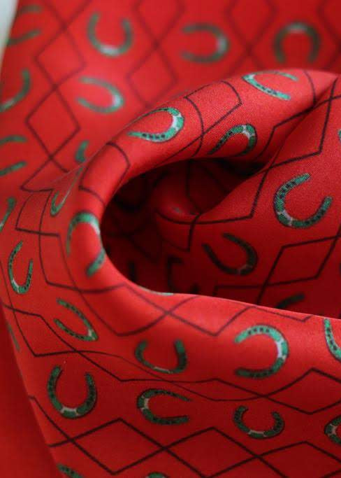 Red Horse Shoe Scarf