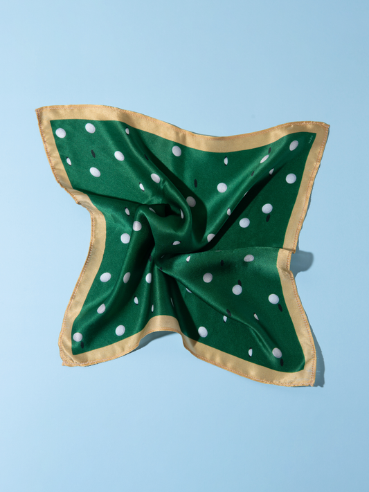 Pocket Square Golf Ball Green