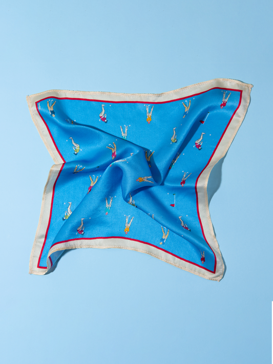 Pocket Square Golfer Blue