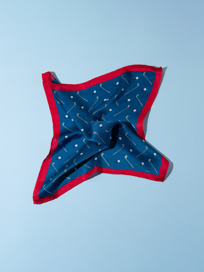 Pocket Square Golf Club Blue