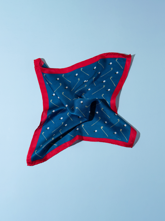Pocket Square Golf Club Blue