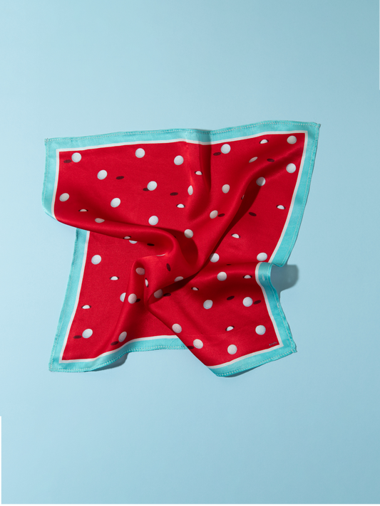 Pocket Square Golf Ball Red