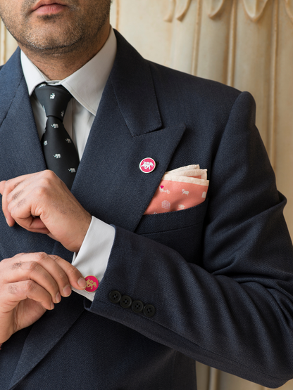 Peach Pocket Square  Jaipur Elements 