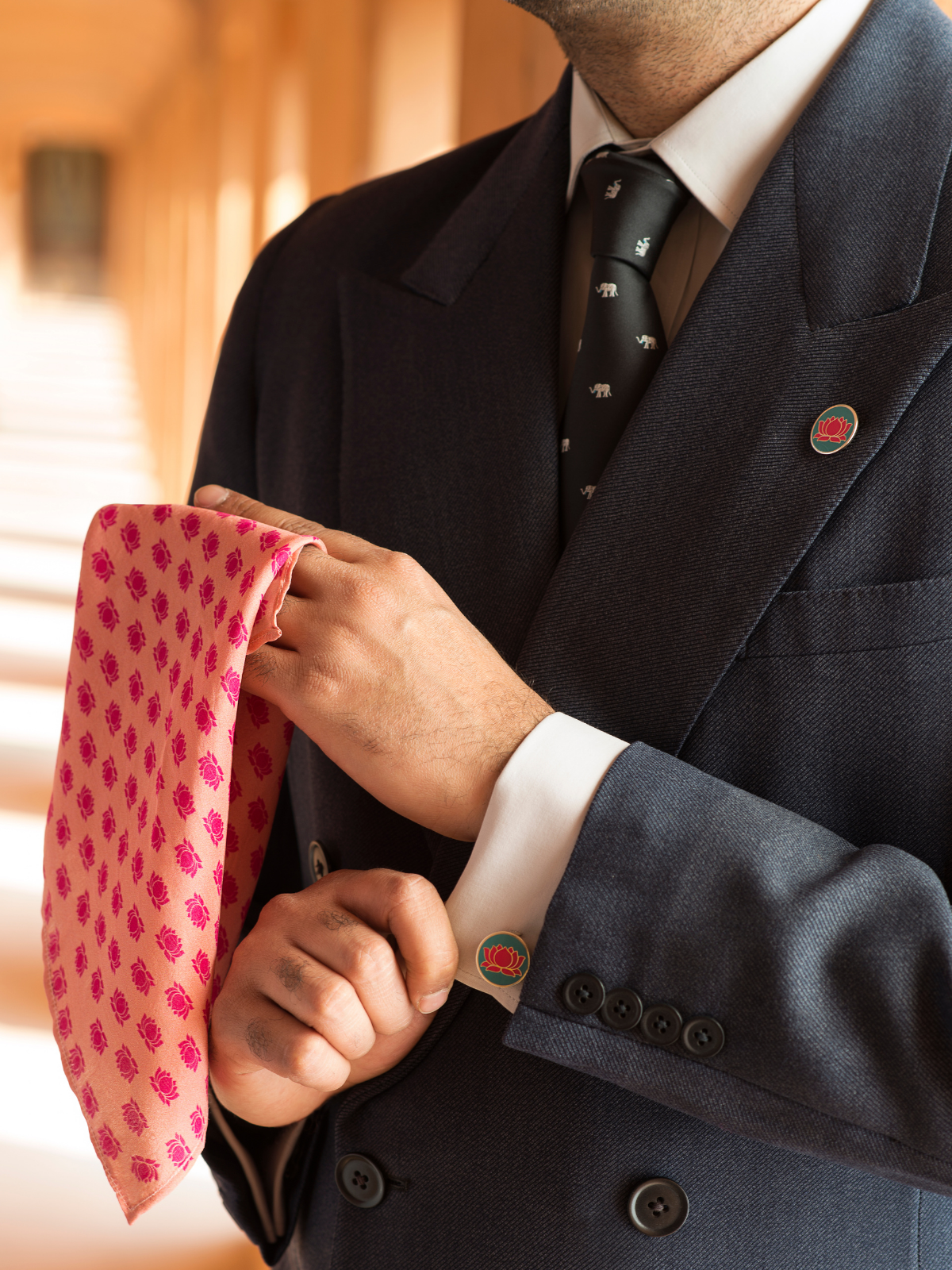 Pocket Square Jaipur Lotus Pink